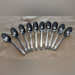 10‎ Delco Stainless Steel Dinner Dessert Spoons Everyday Dining Utensils